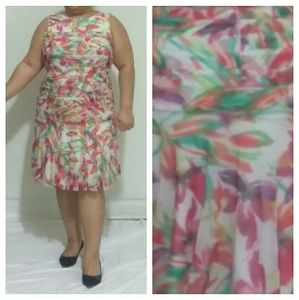 Shutter Dress Orange Pink Multi 18W